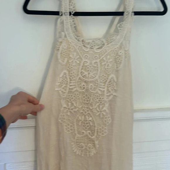 Pink Blush NWT Cream Boho Color Elopement/ Casual Wedding Maxi Dress size Small - Picture 4 of 11